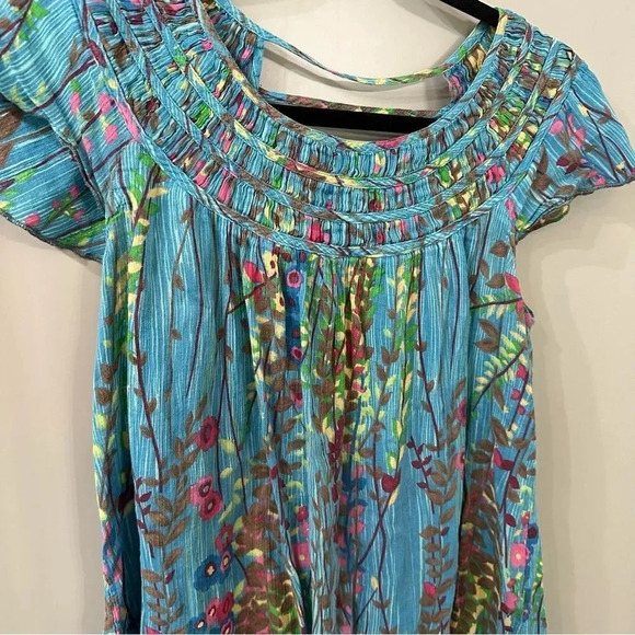 Free People Vintage Floral Flowy Blouse Size XS - Picture 1 of 4